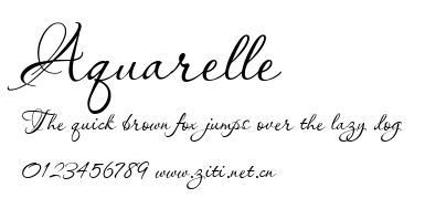 Aquarelle.ttf字體轉換器圖片