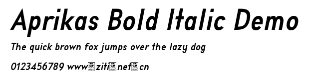 Aprikas Bold Italic Demo.otf