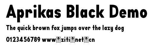 Aprikas Black Demo.otf字體轉換器圖片