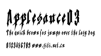 Applesauce03.ttf字體轉換器圖片