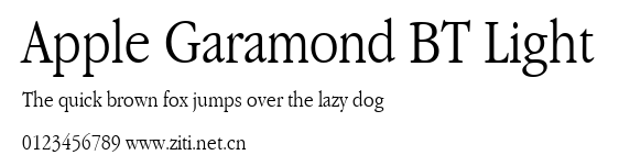 Apple Garamond BT Light.ttf