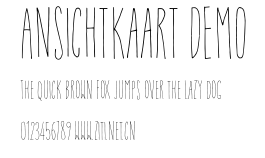 Ansichtkaart DEMO.otf