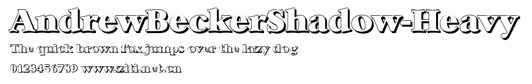 AndrewBeckerShadow-Heavy.ttf字體轉換器圖片