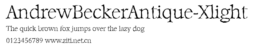 AndrewBeckerAntique-Xlight.ttf