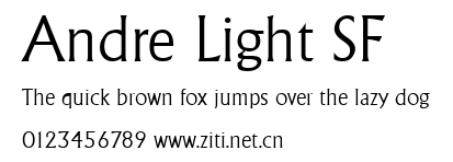 Andre Light SF.ttf字體轉換器圖片