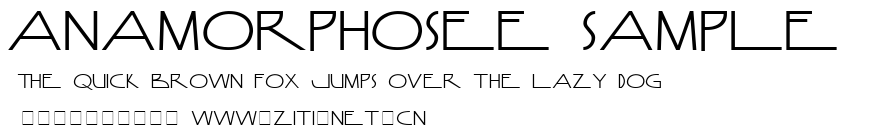 Anamorphosée sample.ttf