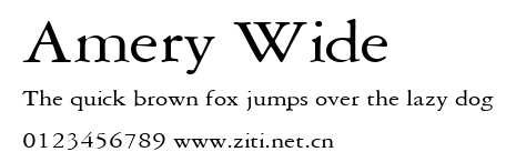 Amery Wide.ttf字體轉換器圖片