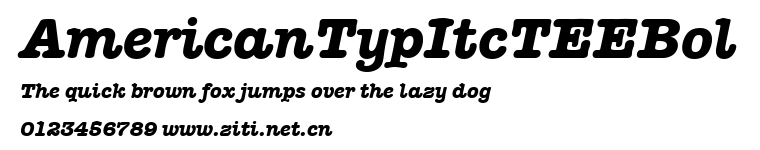 AmericanTypItcTEEBol.ttf字體轉換器圖片