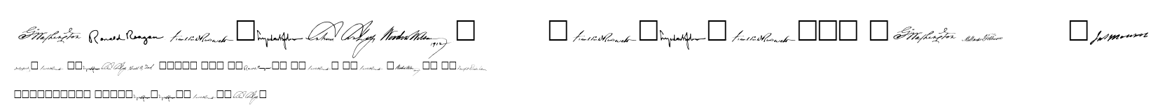 American Presidents SAMPLE.ttf