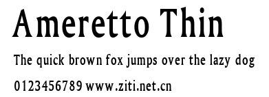 Ameretto Thin.ttf字體轉換器圖片
