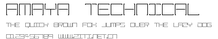 Amaya Technical.ttf字體轉換器圖片