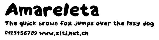 Amareleta.ttf字體轉換器圖片