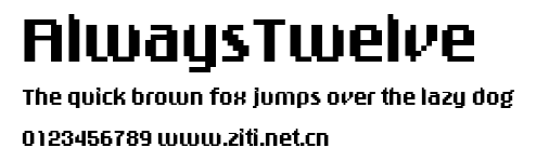 AlwaysTwelve.ttf字體轉換器圖片