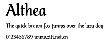 Althea.ttf字體轉換器圖片