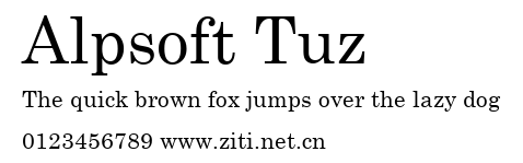 Alpsoft Tuz.ttf字體轉換器圖片
