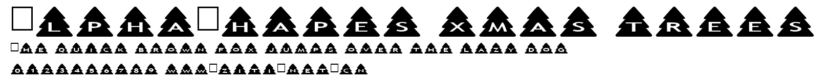 AlphaShapes xmas trees.ttf