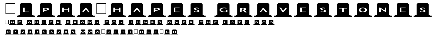 AlphaShapes gravestones.ttf