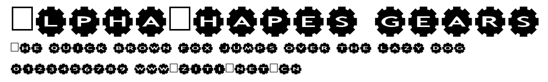 AlphaShapes gears.ttf
