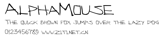 AlphaMouse.ttf字體轉換器圖片