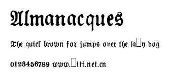 Almanacques.ttf字體轉換器圖片