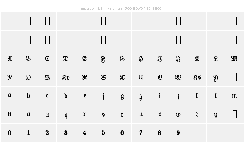 字符映射圖