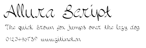 Allura Script.ttf字體轉換器圖片