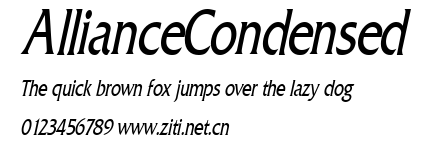 AllianceCondensed.ttf字體轉換器圖片