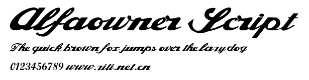 Alfaowner Script.ttf字體轉換器圖片