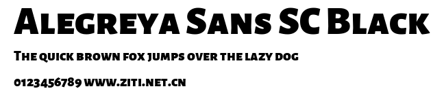 Alegreya Sans SC Black.ttf字體轉換器圖片