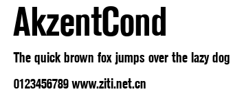 AkzentCond.ttf字體轉換器圖片