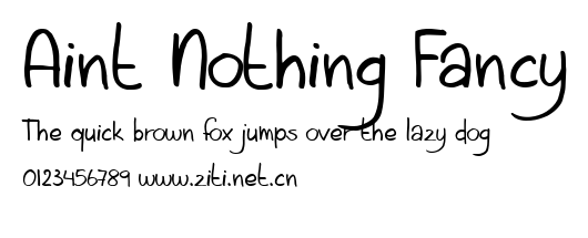 Aint Nothing Fancy.ttf字體轉換器圖片
