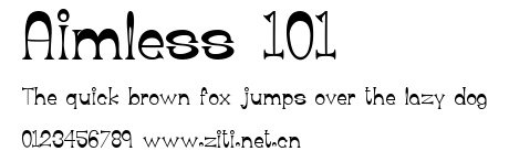 Aimless 101.ttf字體轉換器圖片