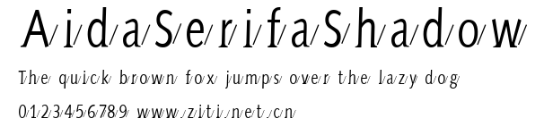 AidaSerifaShadow.ttf字體轉換器圖片