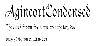 AgincortCondensed.ttf字體轉換器圖片