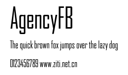 AgencyFB.ttf字體轉換器圖片