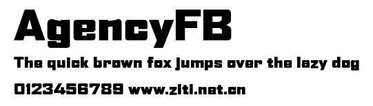 AgencyFB.ttf字體轉換器圖片