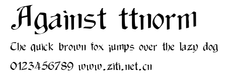 Against ttnorm.ttf字體轉換器圖片