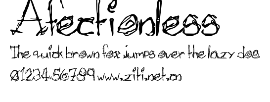 Afectionless.ttf字體轉換器圖片