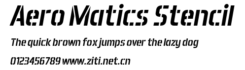 Aero Matics Stencil.ttf