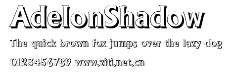 AdelonShadow.ttf字體轉換器圖片