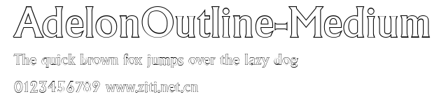 AdelonOutline-Medium.ttf字體轉換器圖片