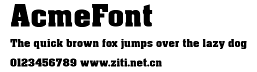 AcmeFont.ttf字體轉換器圖片