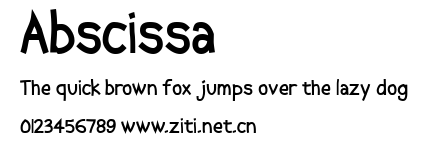 Abscissa.ttf字體轉換器圖片