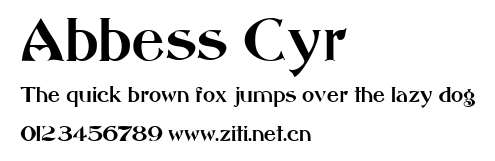Abbess Cyr.ttf字體轉換器圖片