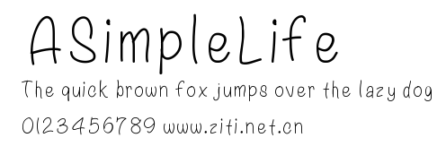 ASimpleLife.ttf字體轉換器圖片