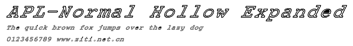 APL-Normal Hollow Expanded.ttf字體轉換器圖片