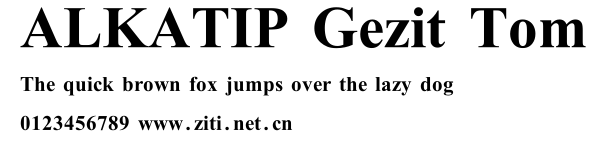 ALKATIP Gezit Tom.ttf字體轉換器圖片