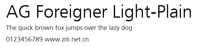 AG Foreigner Light-Plain.ttf