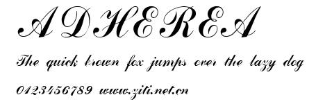 ADHEREA.ttf字體轉換器圖片