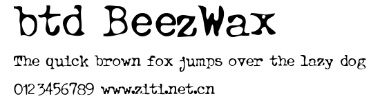btd BeezWax.ttf字體轉換器圖片